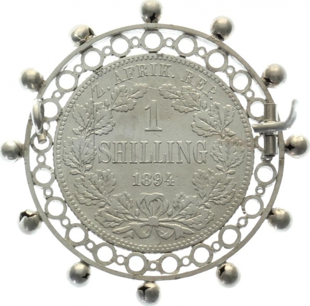 Südafrika 1 Shilling 1894 - in Silberfassung